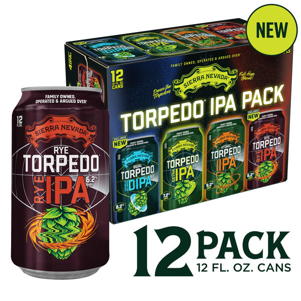Sierra Nevada Torpedo IPA Pack Craft Beer 12 Pack 12oz Cans