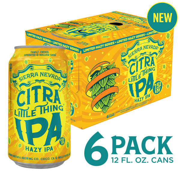 Sierra Nevada Citra Little Thing Hazy IPA Craft Beer 6 Pack 12oz Cans
