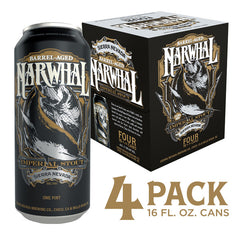 Sierra Nevada Barrel Aged Narwhal Imperial Stout Craft Beer 4 Pack 16oz Cans