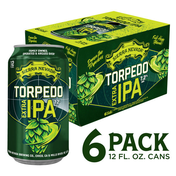 Sierra Nevada Torpedo Extra IPA Craft Beer 6 Pack 12oz Cans