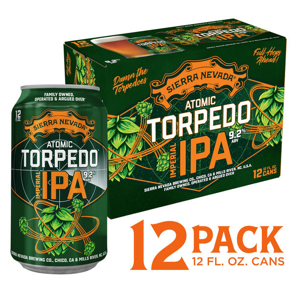 Sierra Nevada Atomic Torpedo West Coast Juicy Imperial IPA Craft Beer 12 Pack 12oz Cans