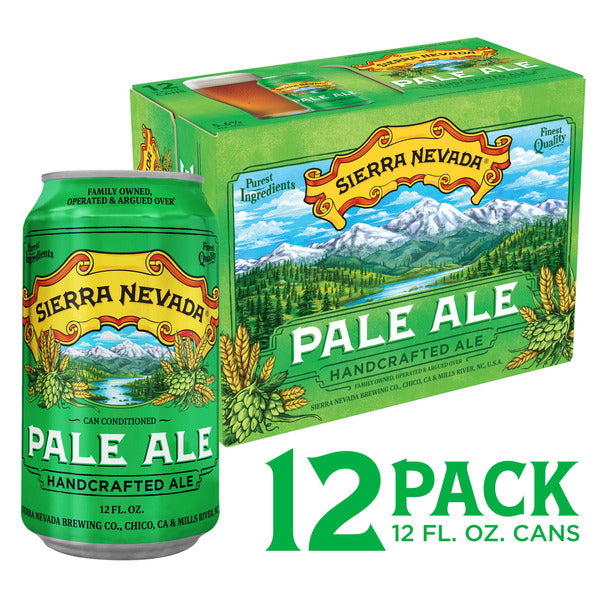 Sierra Nevada Pale Ale Craft Beer 12 Pack 12oz Cans