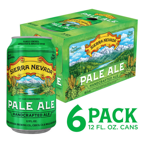 Sierra Nevada Pale Ale Craft Beer 6 Pack 12oz Cans