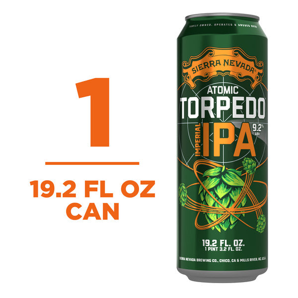 Sierra Nevada Atomic Torpedo West Coast Juicy Imperial IPA Craft Beer 19.2oz Can