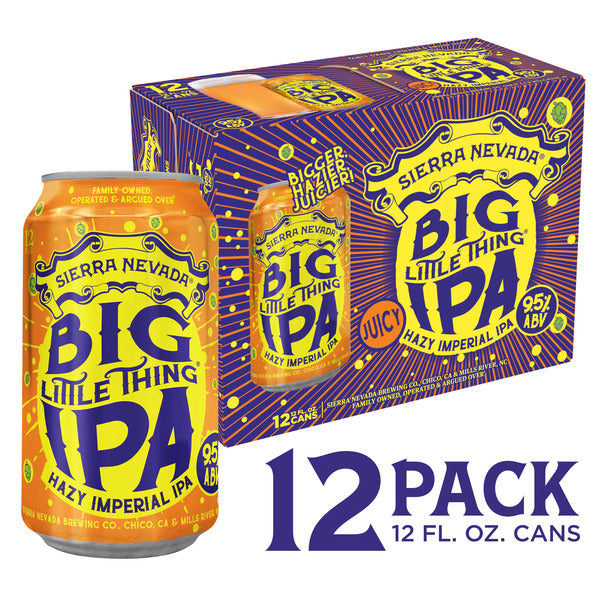 Sierra Nevada Big Little Thing Hazy Imperial IPA Craft Beer 12 Pack 12oz Cans